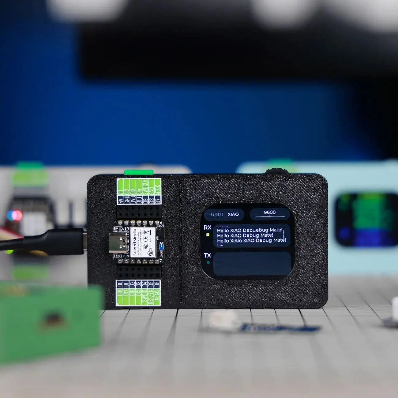 Seeed Studio XIAO Debug Mate Debugger Tool DAPLink Chip-level Debugging Compatible SWD Interface UART Grove,OpenOCD PyOCD,LCD
