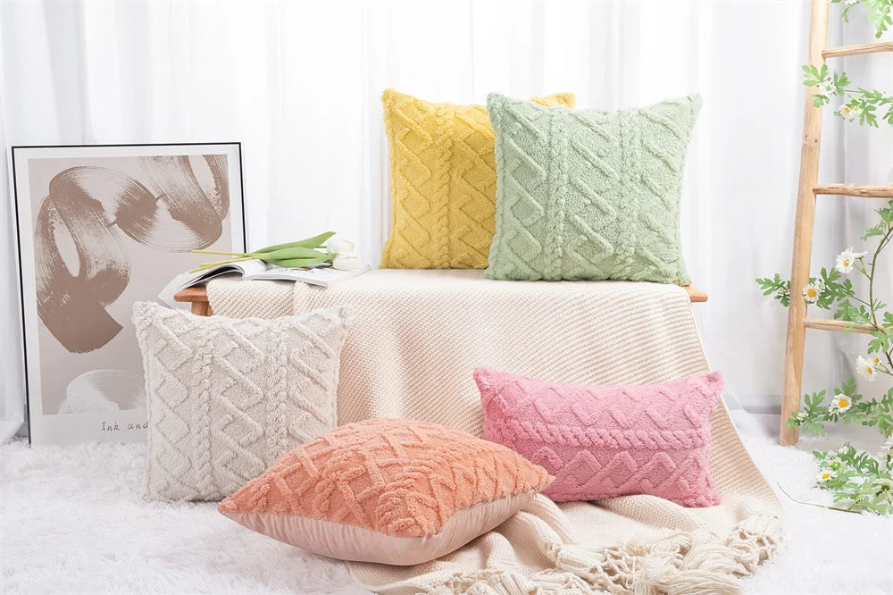 Kitinjoy Throw Pillow Covers 40x40 For Sofa Decro Soft Plush Cushion Covers 50x50cm Home And Decoration Luxury Throw Pillow Case