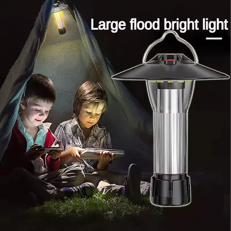 Outdoor Portable Camping Lantern with Magnetic Base Hanging Lamp 5 Lighting Modes Led Flashlights Waterproof  Emergency Lamp