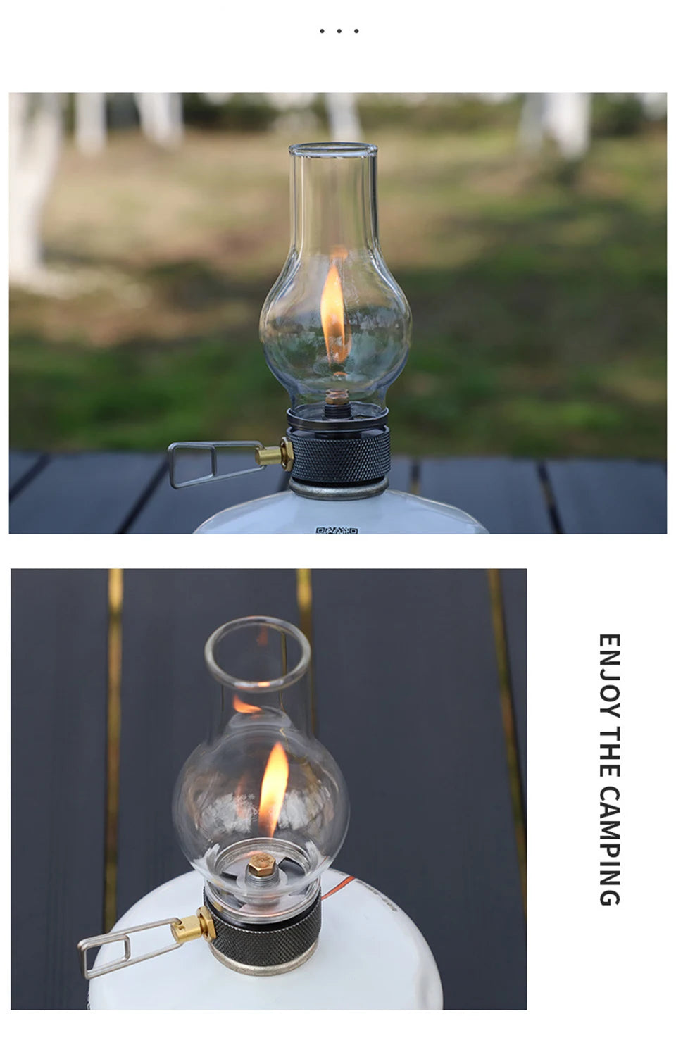 Portable Camping Gas Candle Lamp Light Compact Butane Gas Light Outdoor Use for Camping Fishing Picnic Night Light Gas Lamp