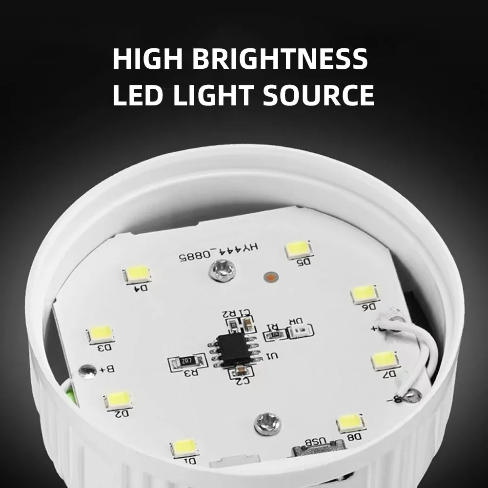 Portable USB Rechargeable LED Camping Light Multifunctional Outdoor Emergency Hanging Tent Lamp Hiking Picnics Night Lighting