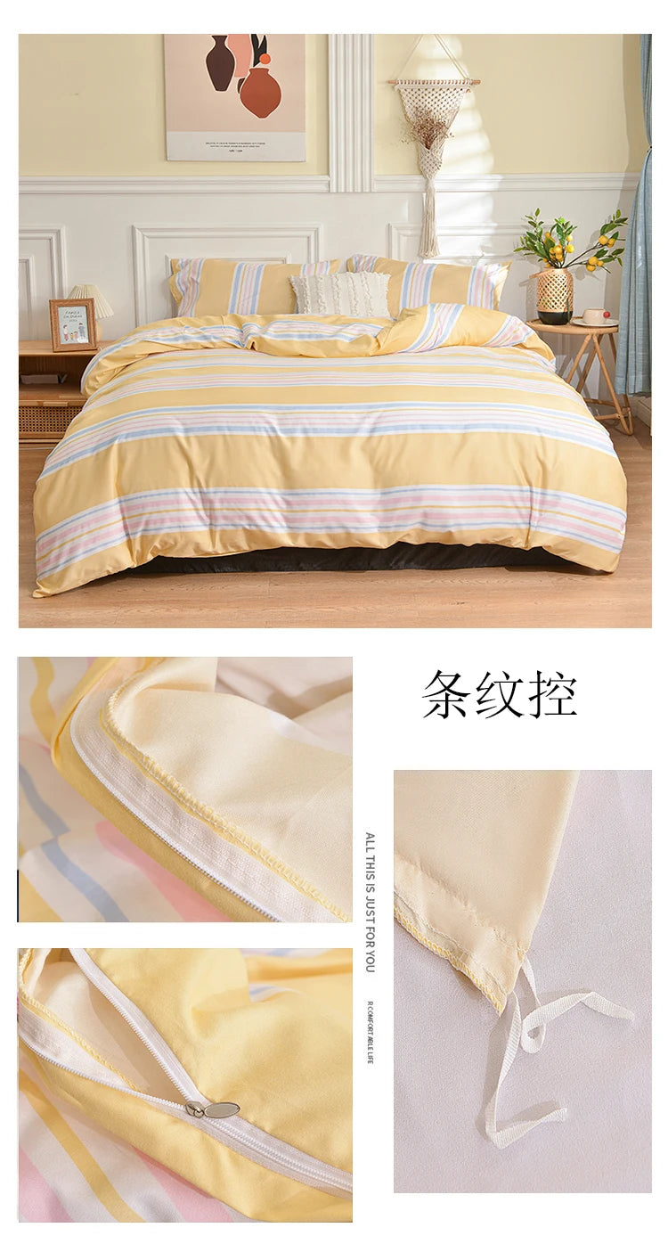 Black and White Bedding Set for Double Bed sabanas cama matrimonial Queen/King Comforter Sets Single Duvet Cover with Pillowcase