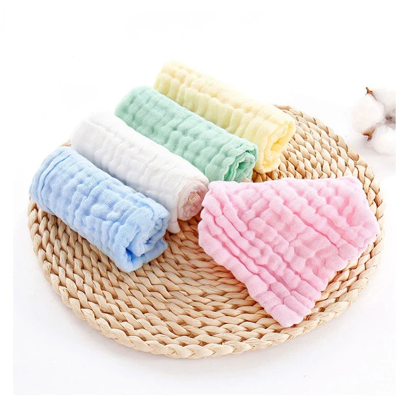 30*30cm Baby Saliva Towels 6 Layer Cotton Gauze Burp Cloth Cartoon Newborn Square Absorbent Feeding Bibs Washcloth Handkerchief