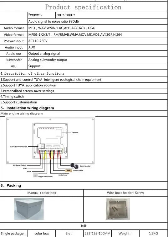 Tuya Smart Home Control Panel Controls All Tuya Smart Products Such As Home Smart Speakers and Lights Smart Home Automation