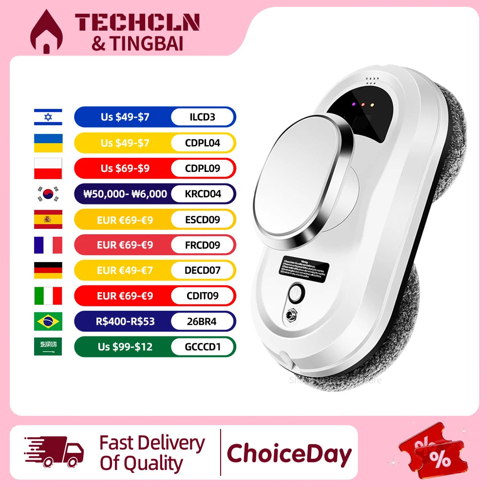 Intelligent Window Cleaning Robot Vacuum Cleaner Robot Window Cleaner Electric Glass Limpiacristales Remote Control for Home