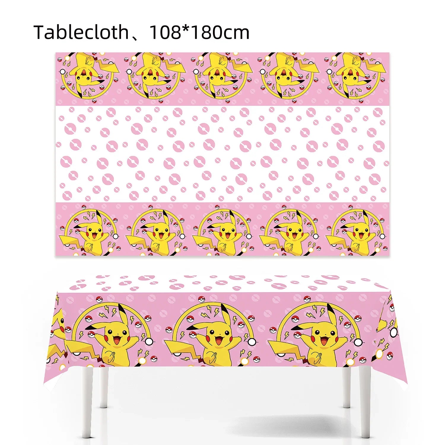 Pokemon Birthday Party Decoration Pikachu Tableware Set Tablecloth Cup Plate Napkin Balloons for Kids Party Supplies Baby Shower