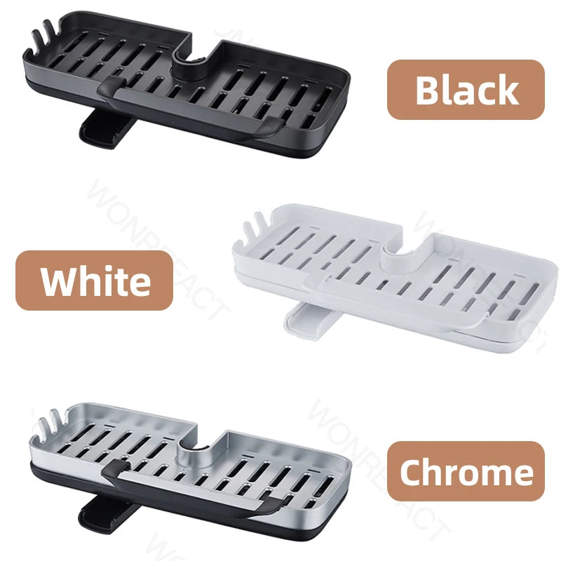 Kitchen Faucet Rack  Kitchen Accessories Sponge Storage Rack Kitchen Sink Rack Holder Dishcloth Towel Rack Filter Basket