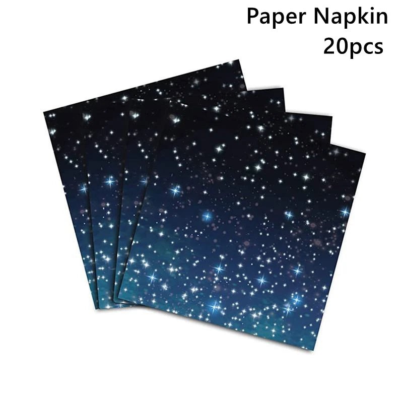 Disposable Starry Sky Theme Tablecloth Adult Children Birthday Party Decoration Starry River Star Outer Space Party Table Cloth