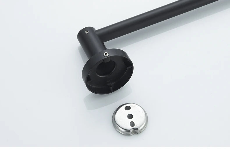 Bathroom Retractable Towel Single Bar Black, Chrome Single Towel Rack Extended Drying Towel Hanging Bar Bathroom EL81024