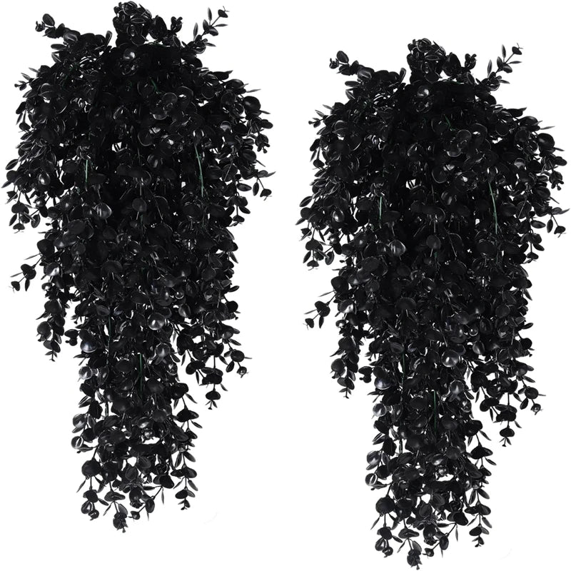 1/2PCS Artificial Hanging Plants Faux Eucalyptus Leaf Greenery Vine Outdoor UV Resistant Plastic Plants for Home Wedding Decor