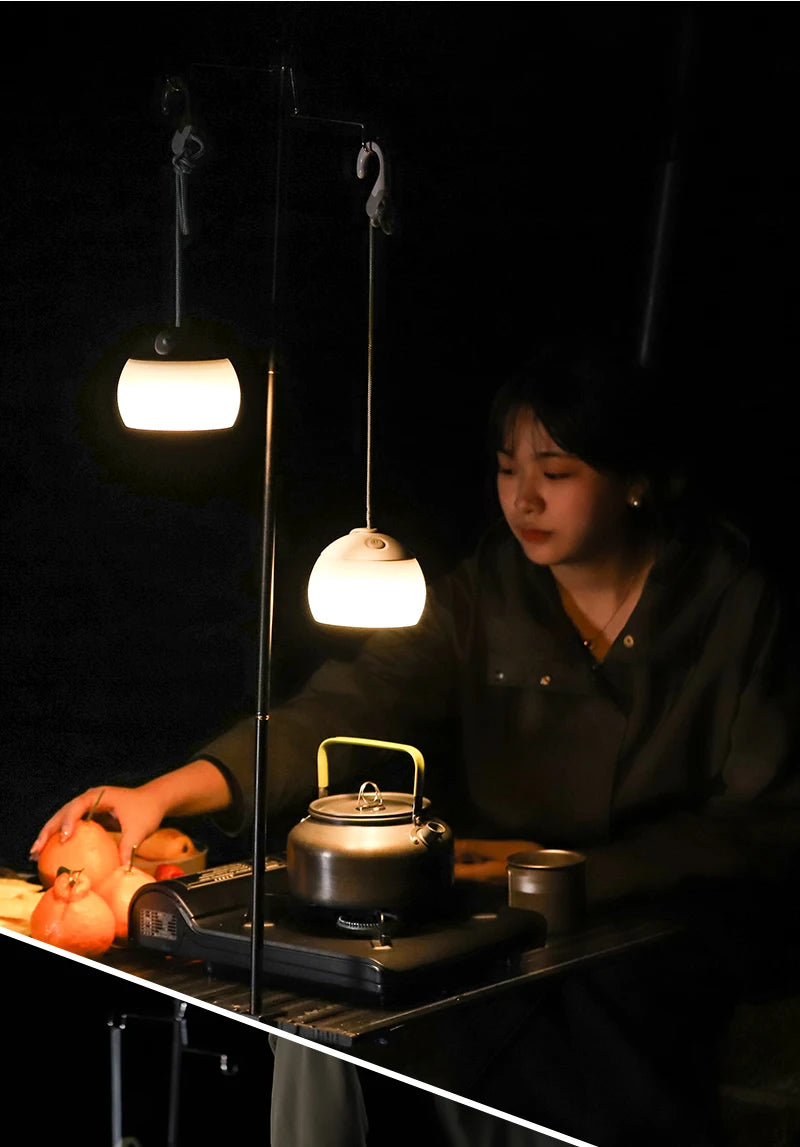 WEST BIKING Camping Tent Hanging Light Portable Camping Lanterns USB Rechargeable Led Light Camp Lamp for Outdoor Emergency