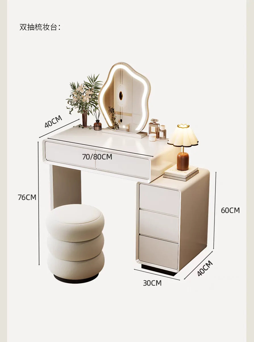 Bedroom Women Dressing Table Luxury Wood Storage Mirror Hairstyle Dressing Table Home White Muebles De Dormitorio Furniture