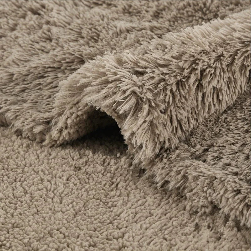 2025 New Luxury Rectangle Napping Blanket Waterproof Blankets for Couple, Throw Shaggy Warm Blankets Lovers Microfibre-Blanket