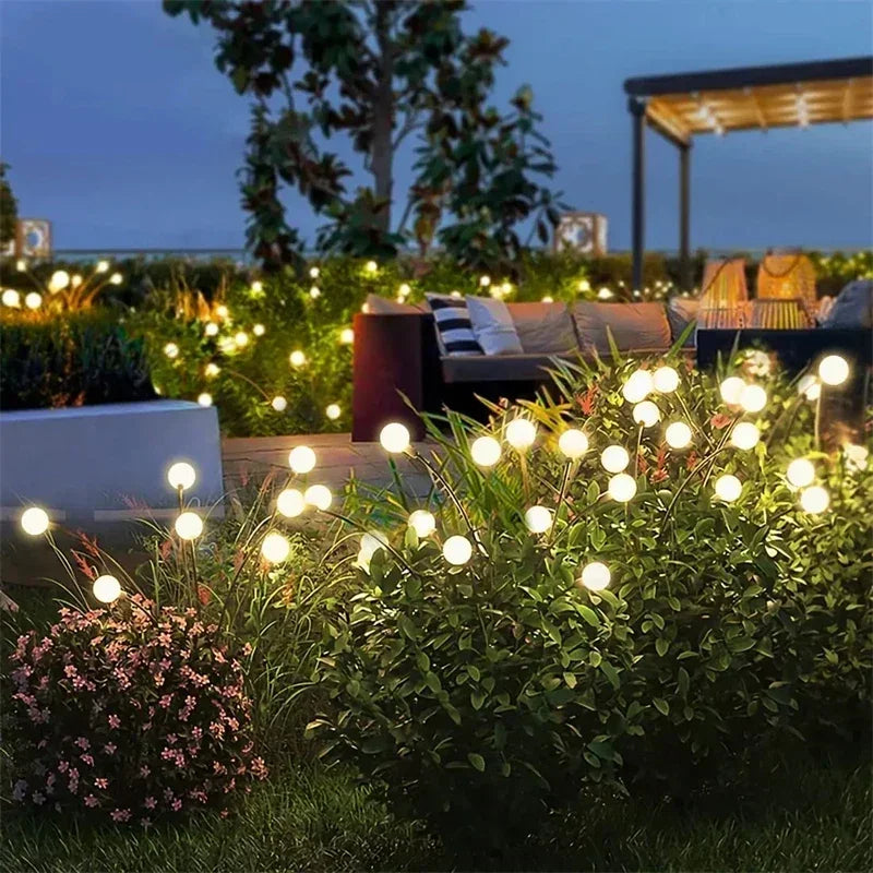 Solar Firefly Lights 6/8/10 LEDs Waterproof Garden Lamp, Firework Landscape Lighting for Christmas, Holiday Outdoor Yard Decor