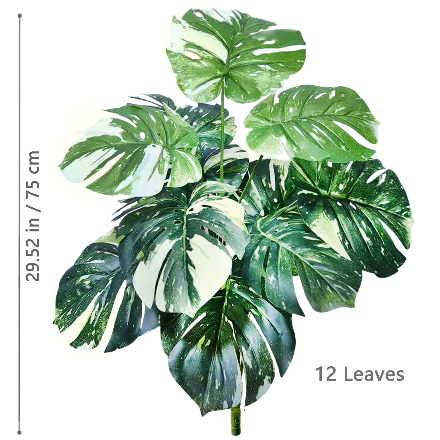 40-103cm /40.5in Artificial Monstera Plants Fake Palm Tree Plastic Turtle Leaves Green Tall Plants For Home Garden Room Decor