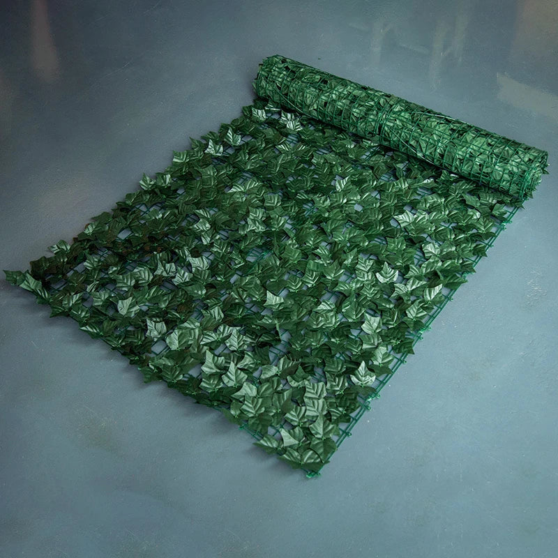 1M/3M Artificial Green Leaf Fence Panels Faux Privacy Fence Screen For Home Outdoor Garden Balcony Decoration