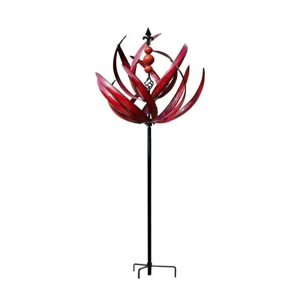 Wind Spinner Metal Windmill 3D Wind Powered Sculpture Lawn Metal Wind Solar Spinners Yard And Garden Decor