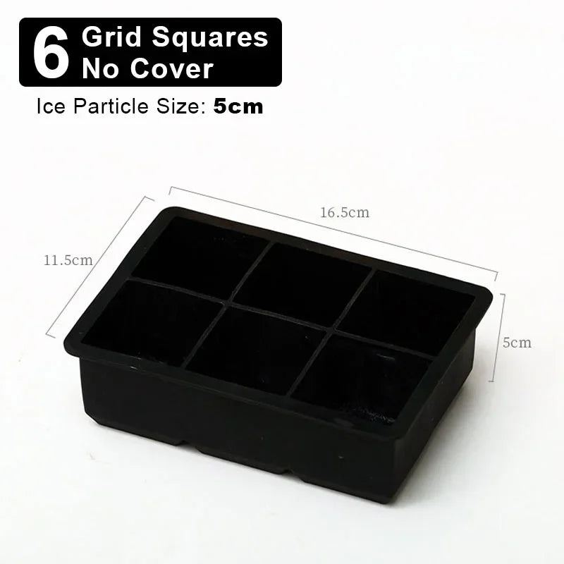 4/6/8/15Grids Silicone Ice Cube Molds Spherical Ice Cube Molds Ice Cream Ice Cube Making Machine Reusable Whiskey Ice Cube Molds