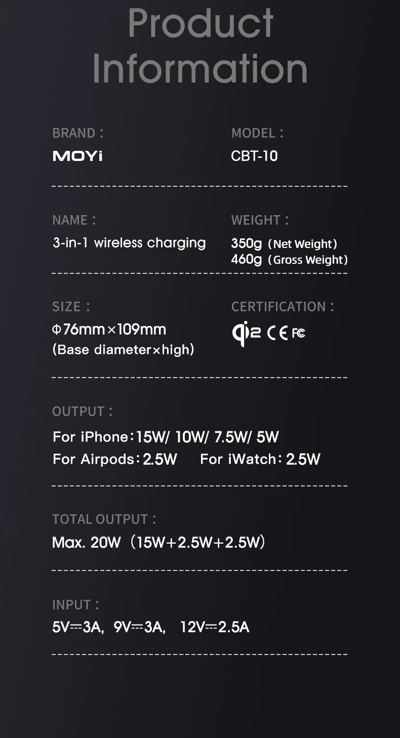 New Truly Qi2 3 In 1 Magsafe Magnetic Touch Button Wireless Charger For Android iPhone iWatch Airpods Fast Charging Dock Station