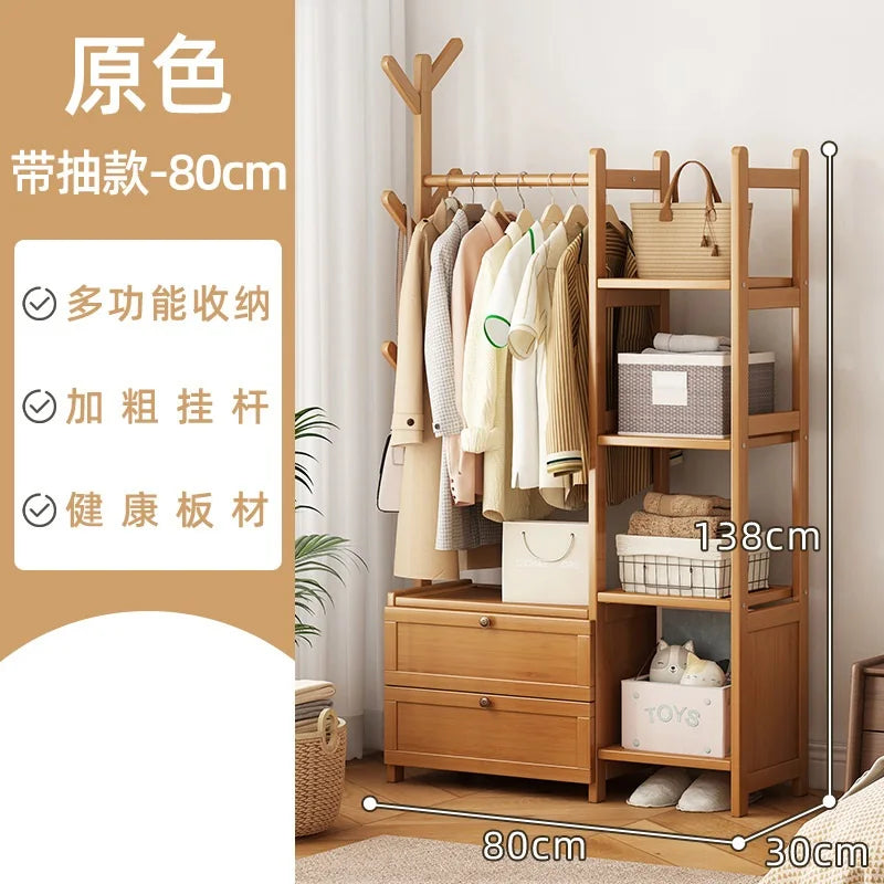 Coat rack floor bedroom hanger household multifunctional storage rack room simple modern bedroom storage cabinet