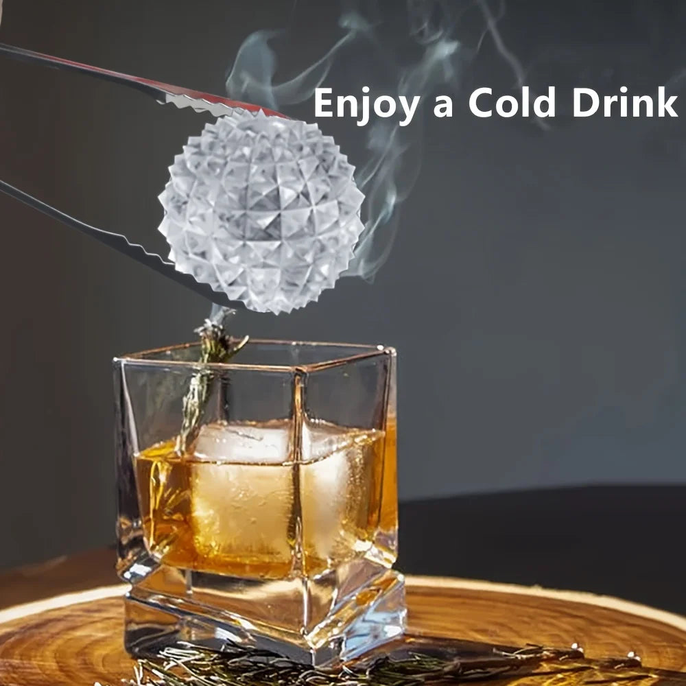 Easy-Release Silicone Ice Cube Tray with Funnel - Stackable Leakproof Design for Whiskey & Drinks - Perfect for Parties & Home