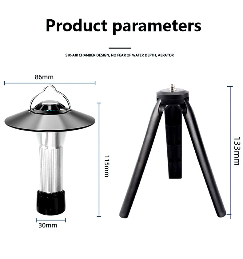 Rechargeable LED Portable Light Super Bright Flashlight Camping Light Work Light