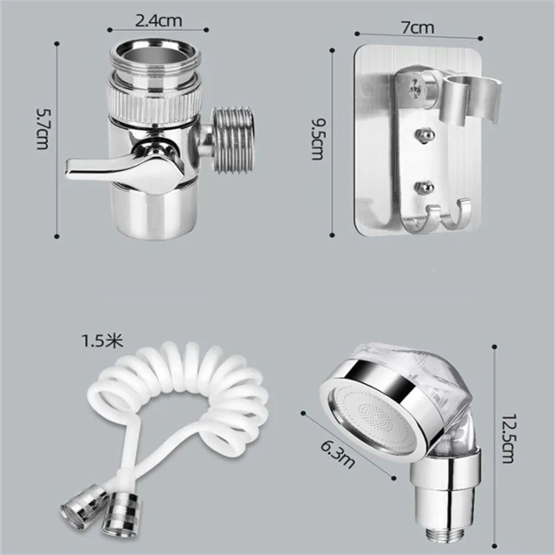 Bathroom Shower Head Basin Water Tap External Shower Toilet Hold Filter Flexible Nozzle Suit Wash Hair House Artifact Shower