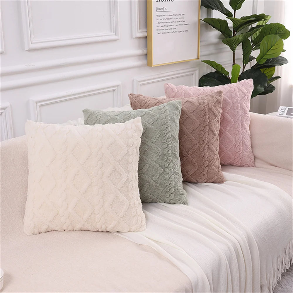 Kitinjoy Throw Pillow Covers 40x40 For Sofa Decro Soft Plush Cushion Covers 50x50cm Home And Decoration Luxury Throw Pillow Case