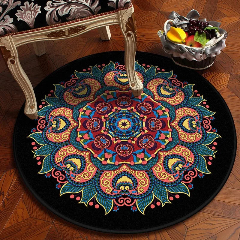 Bedroom Children's Room Home Decor Floor Mats Round Rugs Living  Mandala Non-Slip