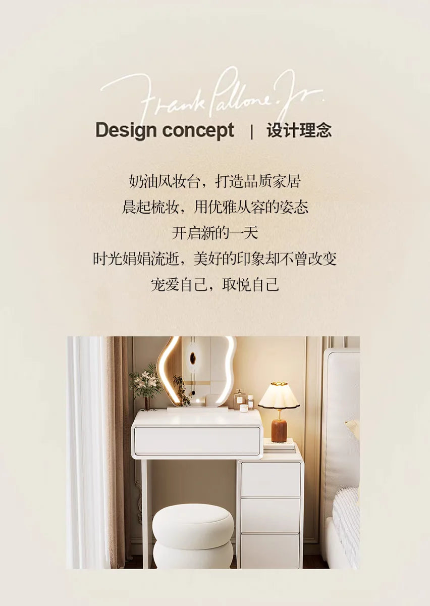 Bedroom Women Dressing Table Luxury Wood Storage Mirror Hairstyle Dressing Table Home White Muebles De Dormitorio Furniture