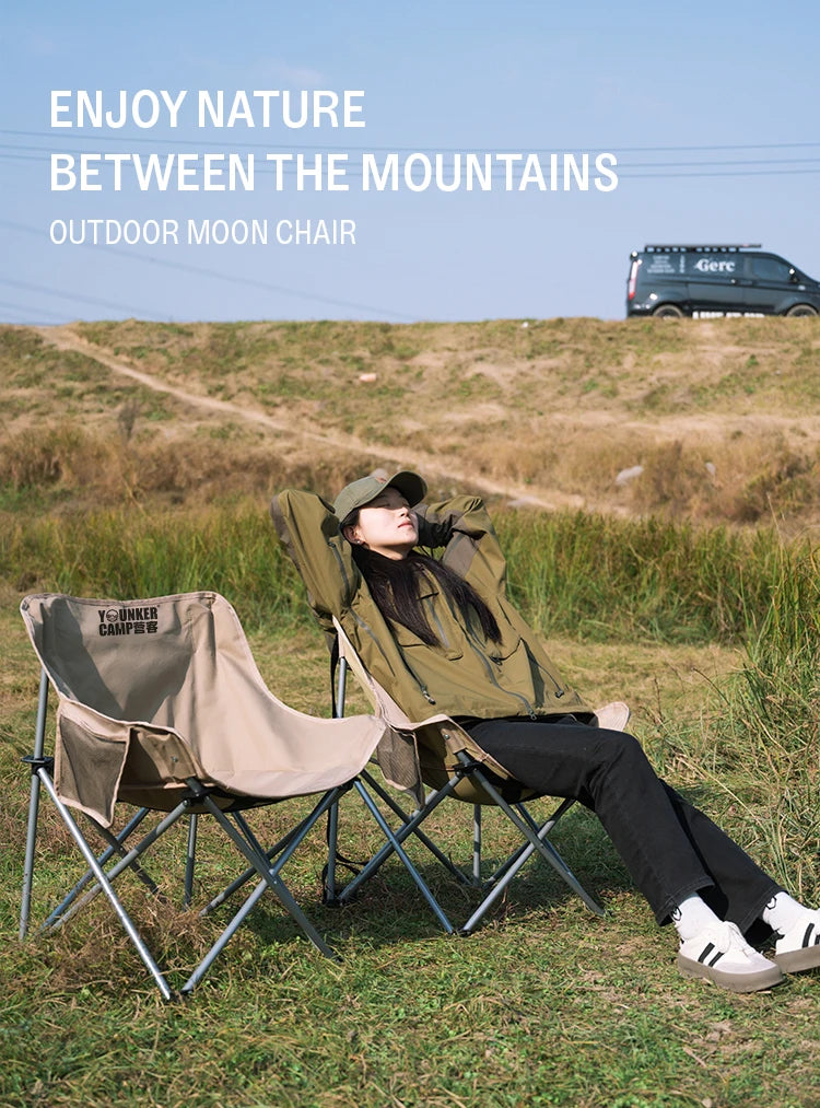 Outdoor Folding Moon Chair Portable Chair Camping Chair Picnic Gear Fishing Small Horse Stool Student Sketching