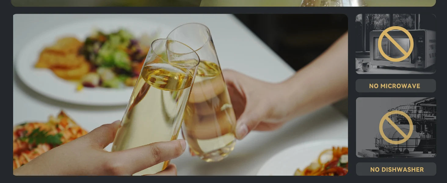 12-48Pcs Plastic Champagne Flutes 9Oz Stemless Plastic Champagne Glasses Shatterproof Disposable for Mimosa Bar Wedding Toasting