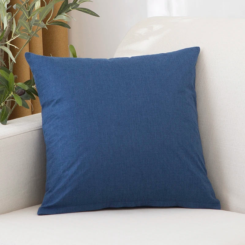 Solid thickened square pillow, sofa, living room pillow cover (Without Core)