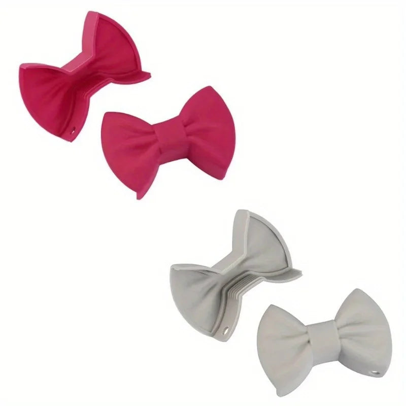 Kitchen Pot Clip Anti Scald Non-slip Handle Cover Creative Cooking Oven Glove Pot Clip Kitchen Gadgets Bow Shape Design Bowknot