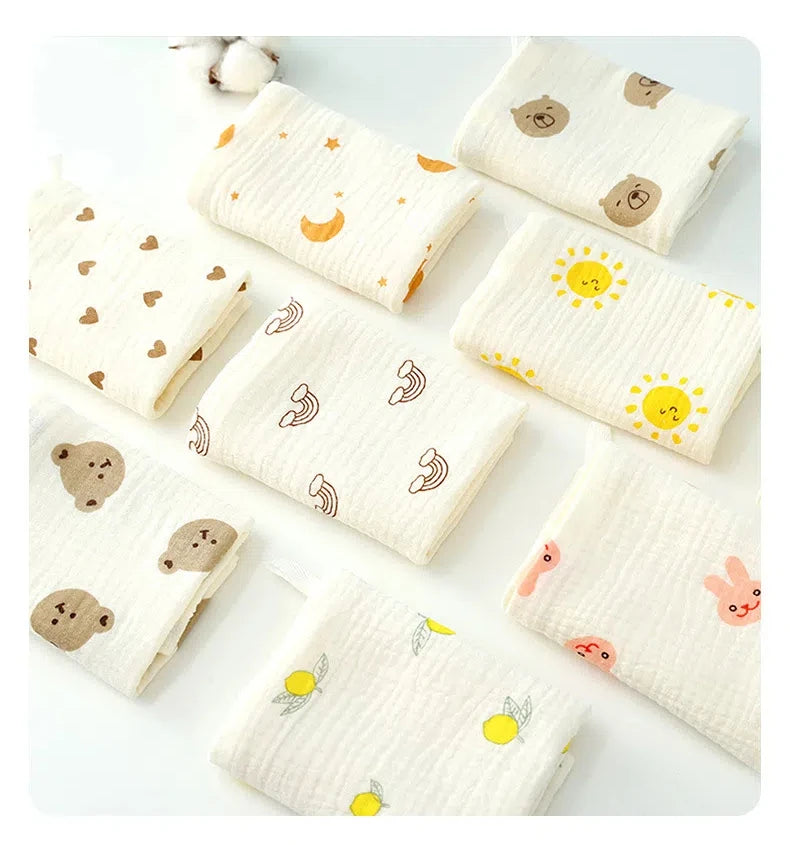 1/5pc Baby Face Towel Newborn Cotton Items Muslin Baby Bibs Handkerchief Towels Soft Saliva Towel Feeding Burp Cloths Facecloth