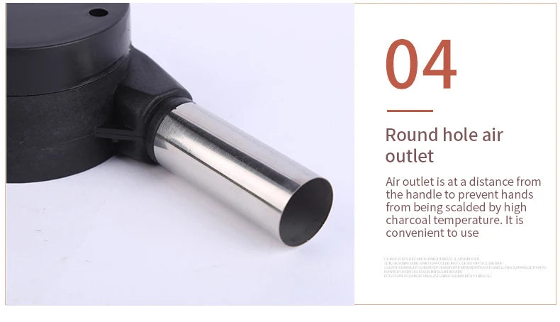 Hand-cranked Air Blower Barbecue Fan Mini Portable BBQ Grill Fire Bellows Picnic Camping Accessories Outdoor Hand Tools