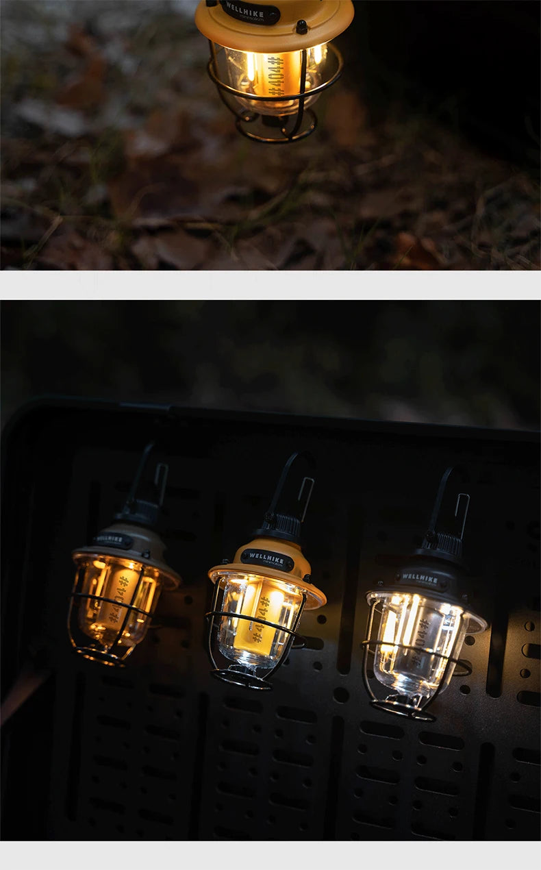 WELLHIKE Outdoor Lighting Camping Lights Long Life Locking Pinecone Light LED Multifunction Ambient Light Tent Canopy Flashlight