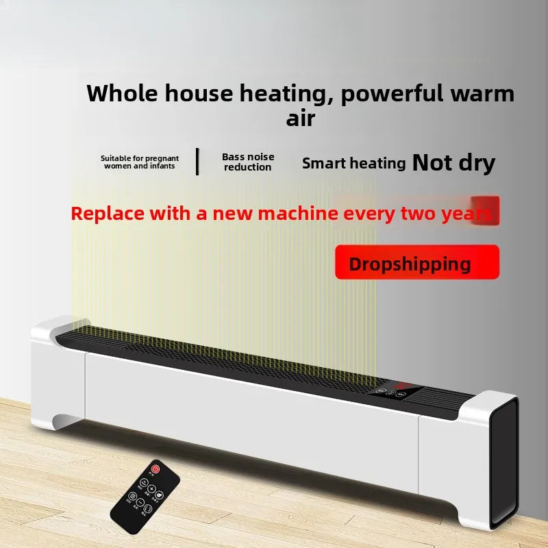 Smart Home Heater Quick Heating Skirting Line Energy-saving Remote Control Heater Electric Mobile Floor Heating