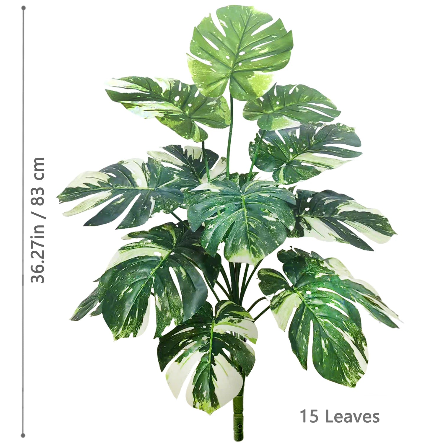 40-103cm /40.5in Artificial Monstera Plants Fake Palm Tree Plastic Turtle Leaves Green Tall Plants For Home Garden Room Decor