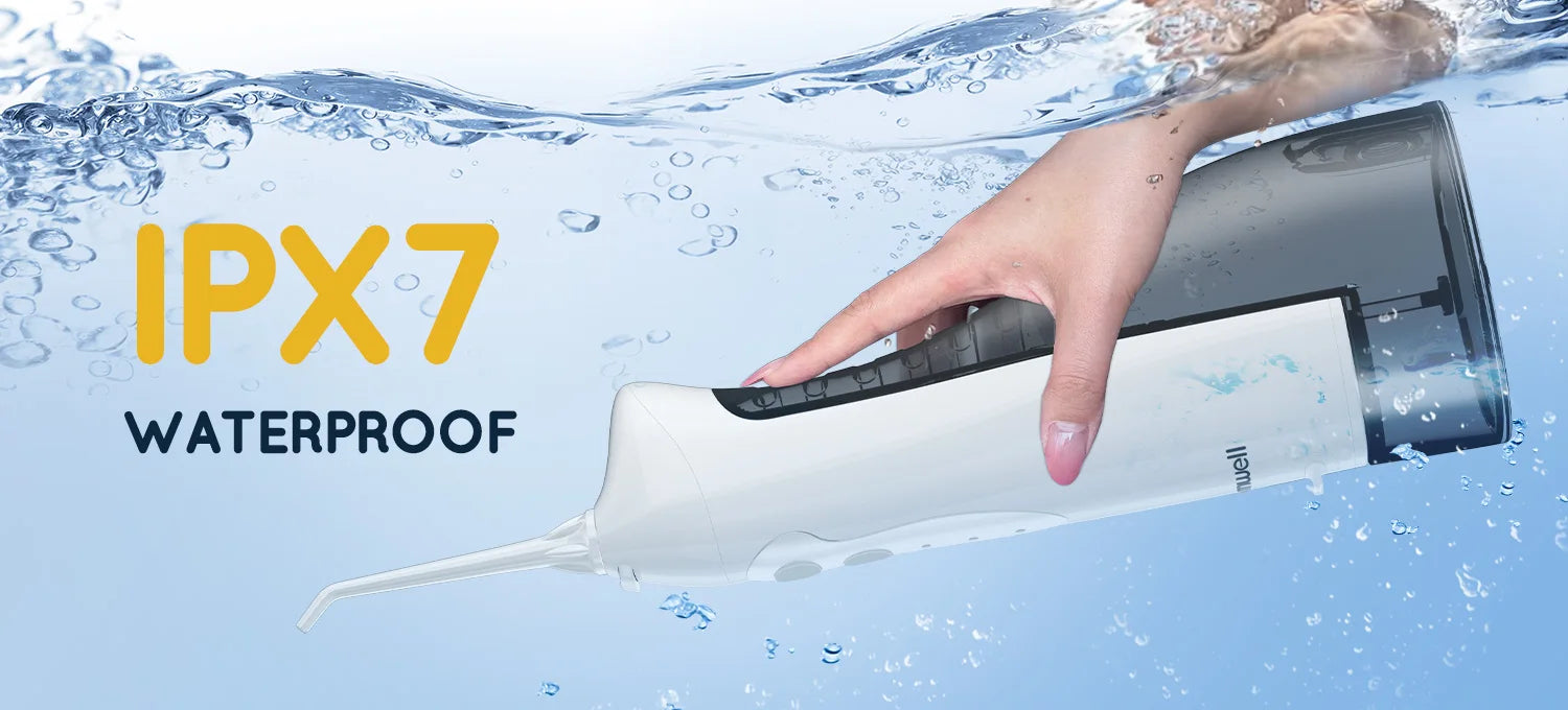 D52 Portable Cordless Water Flosser USB Rechargeable Water Jet Floss Tooth Pick 4 Jet Tip 300ml 3 Modes Teeth Clean for Travel