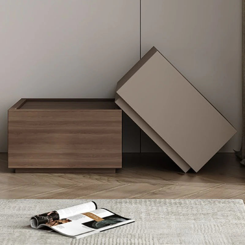 Wood Bedside Table Storage Modern Household Drawer Storage Light Luxury Bedroom Solid Wood Bedside Cabinet Locker Furniture