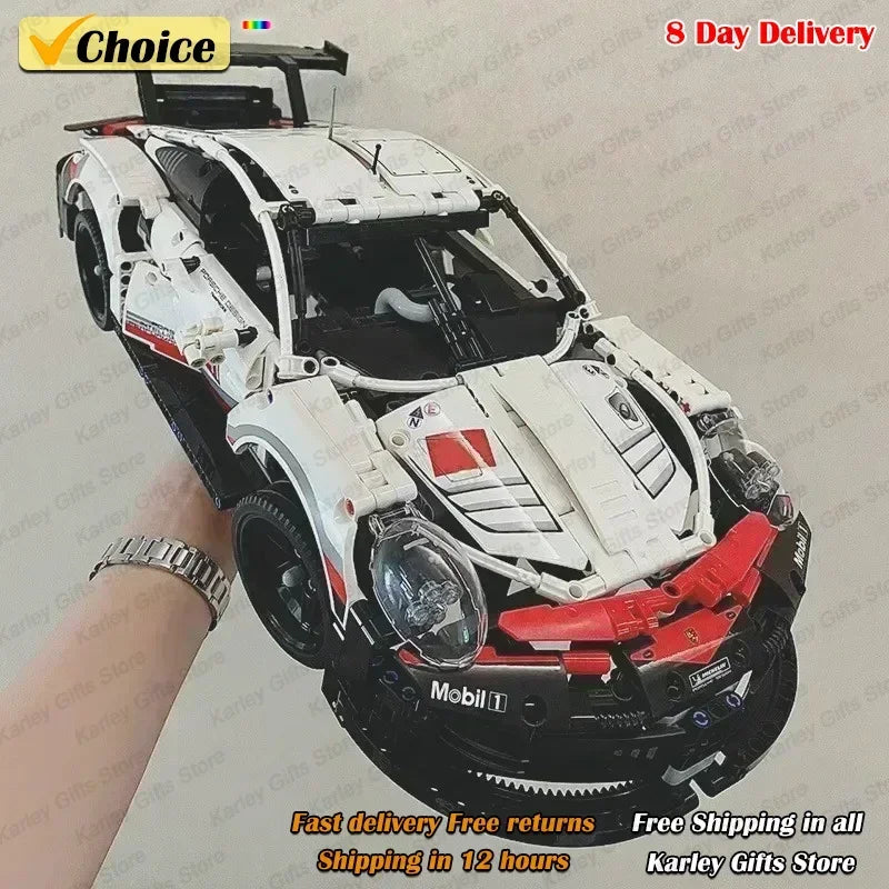 911RSR 1580Pcs Technical Classic Super Racing Car Building Blocks Model Bricks Vehicl Toy For Kids Birthday Boys Gift Compatible