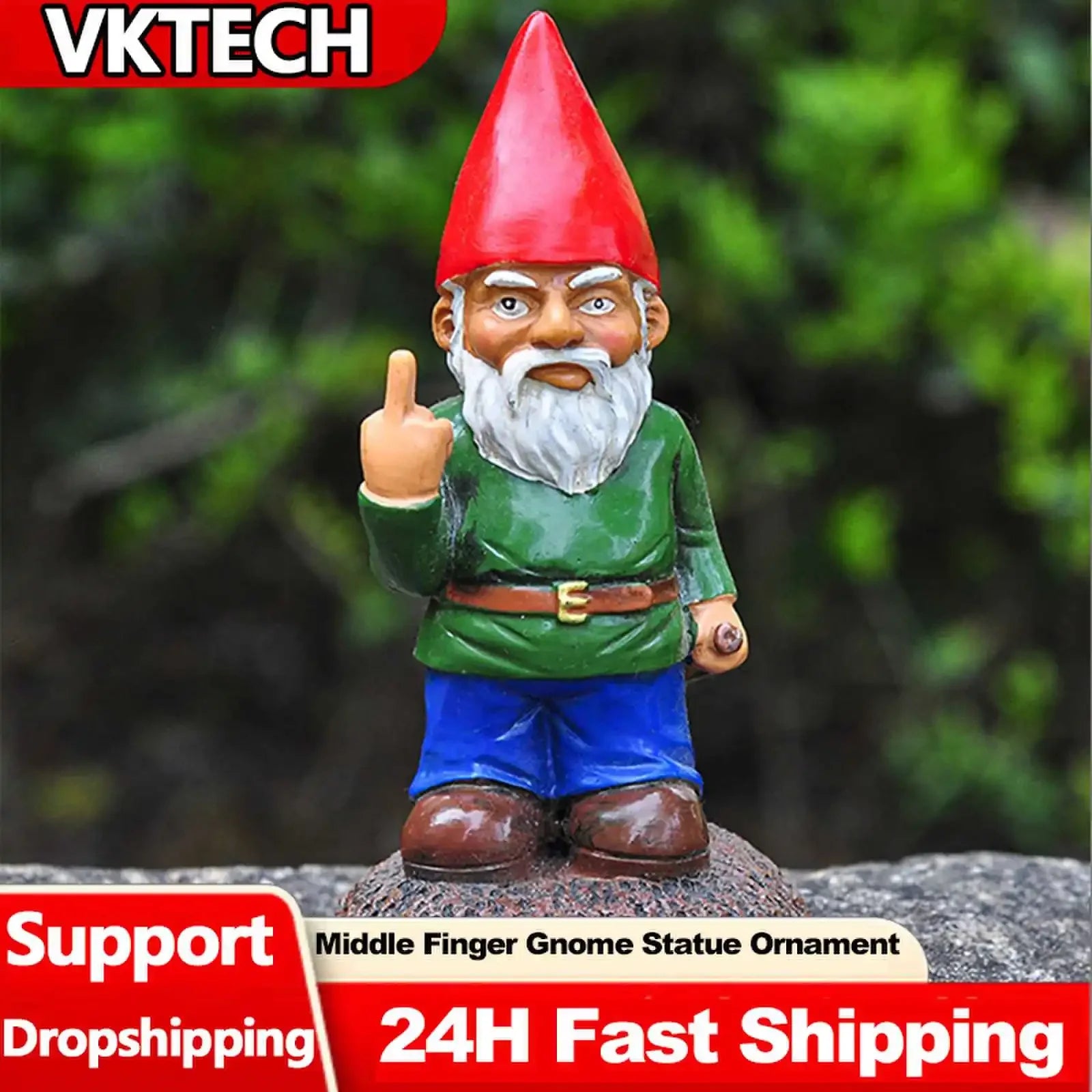 Funny Garden Drunk Gnome Statue Middle Finger White Beard Dwarf Ornament Outdoor Resin Crafts Ornament for Garden Decoration