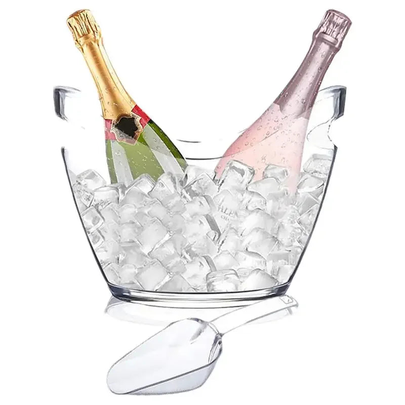 Transparent Ice Bucket Beverage Bucket Cooling Large Ice Bucket Used for Wine Champagne Bar Home Party Supplies