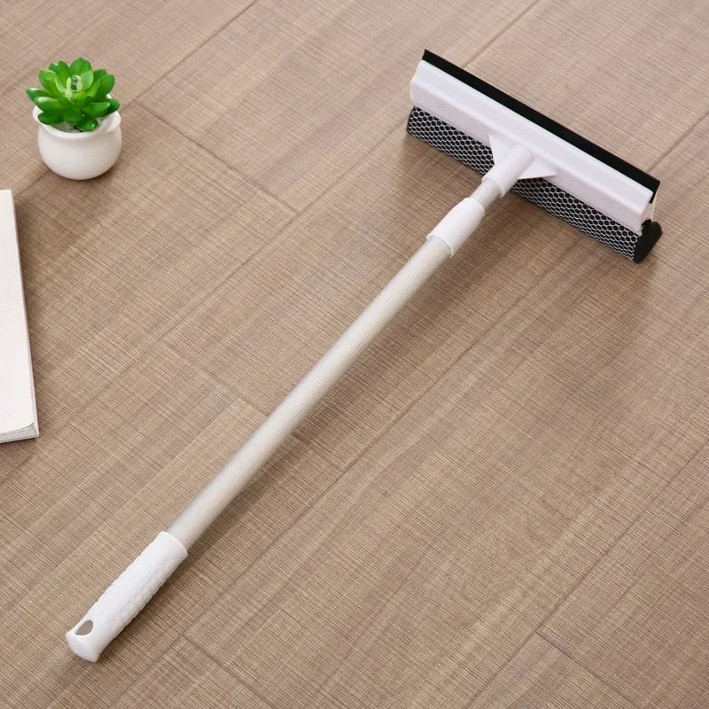 1pc Squeegee Window Cleaner 2 in 1 Retractable Pole Cleaning Window