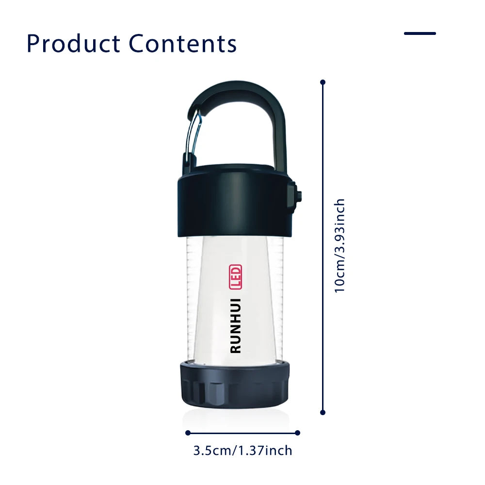 ML4 Outdoor Camping Lantern LED Camping USB Rechargeable Light, Free Tripod, Magnetic Base, 2 Lampshades