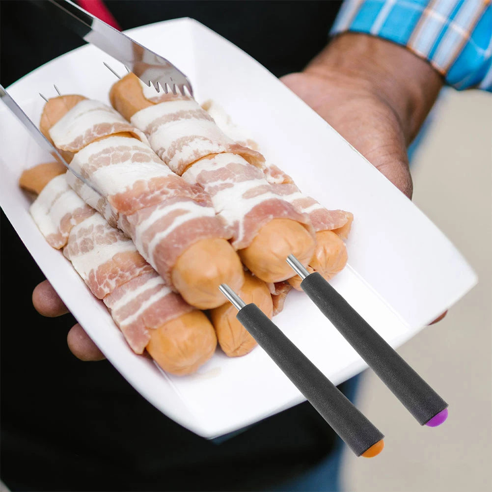 5 Pcs Barbecue Fork Cookware Accessories Small Tools Bbq Smores Skewers Fruit Utensil Campfire Sticks