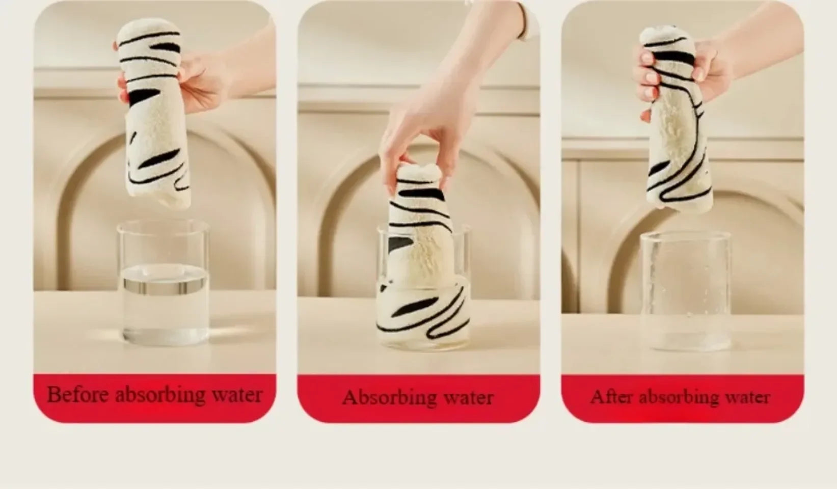 Hanging Hand Towel Home Coral Fleece Hands Towel Kitchen Hanging Washcloth Double-layer Thickened Speed Absorbent Handkerchief