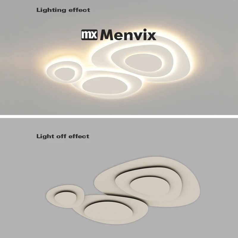 Living Room Ceiling lamp For Bedroom Dining Indoor Lighting Fixtures Milk White Wind Luminaria Home decor led light fixture lamp