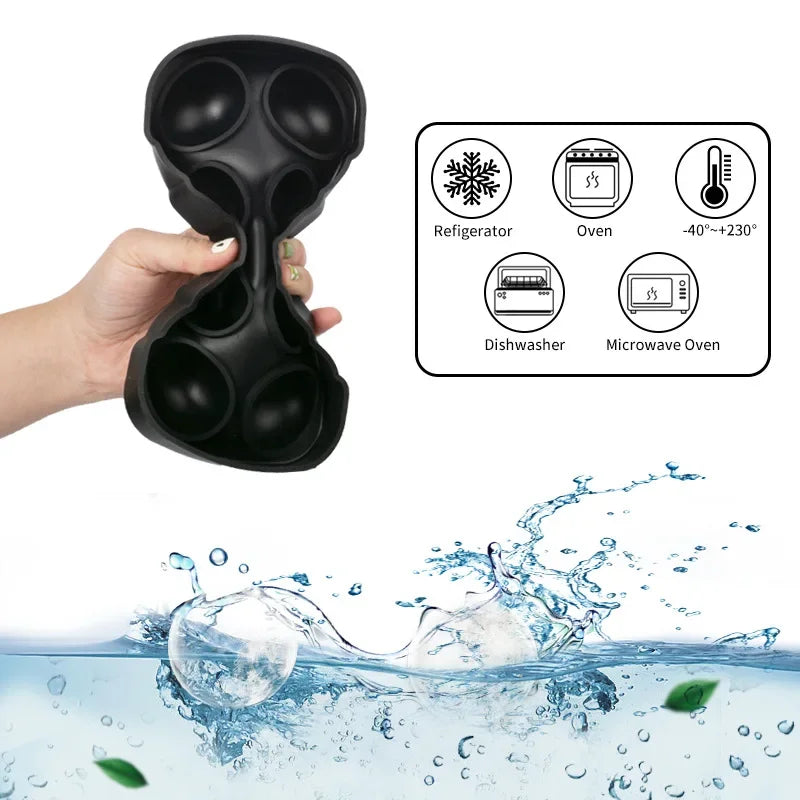 4/6/8/15Grids Silicone Ice Cube Molds Spherical Ice Cube Molds Ice Cream Ice Cube Making Machine Reusable Whiskey Ice Cube Molds